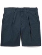 NN07 - Bill 1449 Straight-Leg Stretch Organic Cotton Ripstop Shorts - Blue