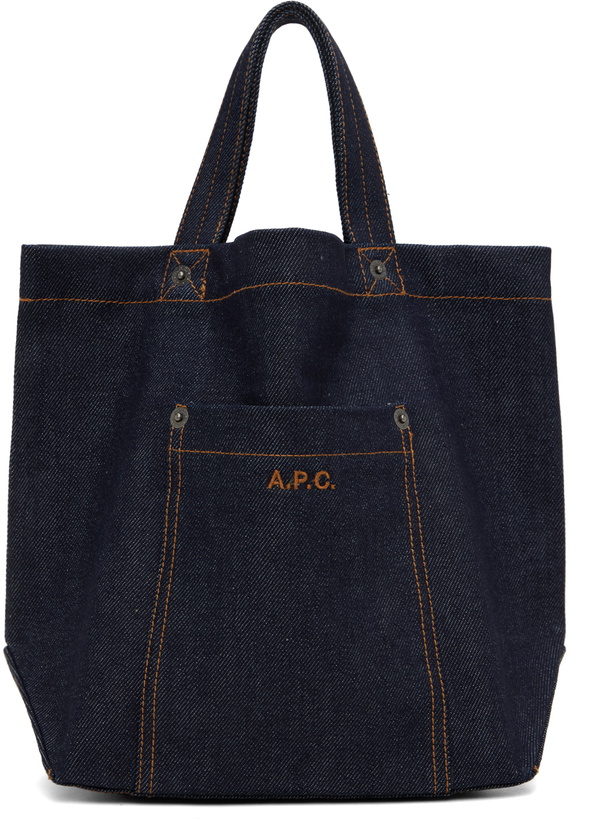 Photo: A.P.C. Indigo Mini Thais Denim Tote