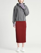Manila Grace Womens Midi skirt in Rust