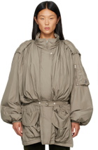 OPEN YY Khaki Belted Cargo Field Jacket