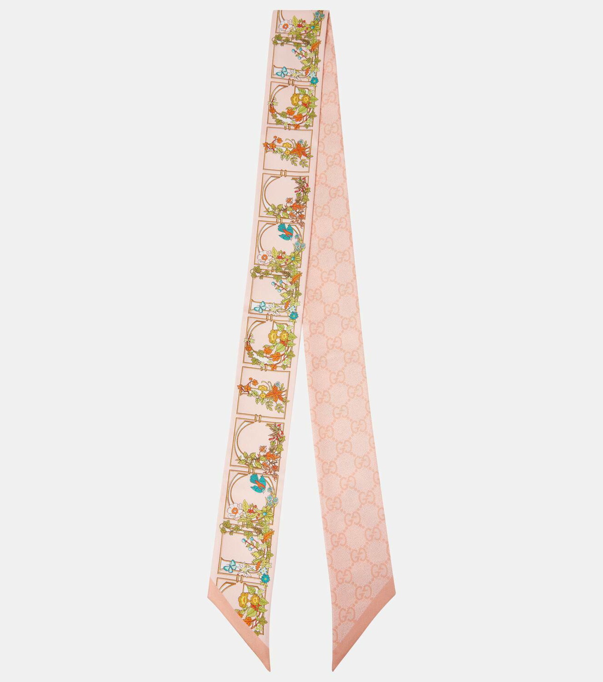 Gucci Floral silk twill scarf