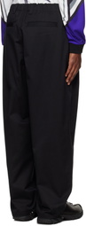 Metalwood Studio Black Elastic Waist Baggy Trousers