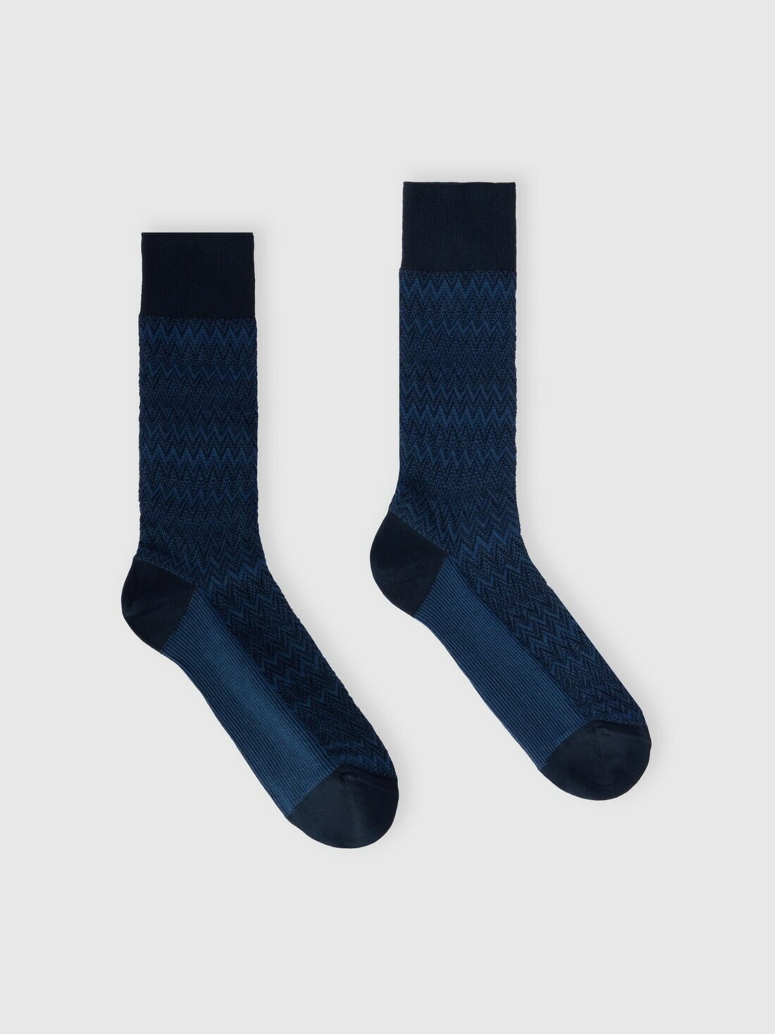Missoni - Mid-length cotton-blend 3D zigzag socks, Men, Multicoloured