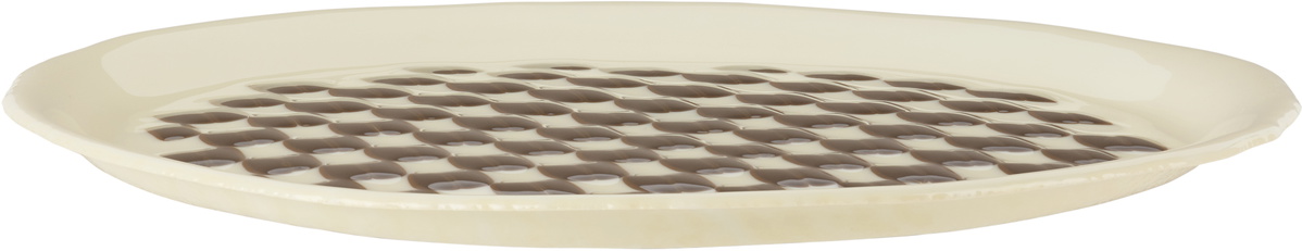 Los Objetos Decorativos Beige & Brown Rounded Tray