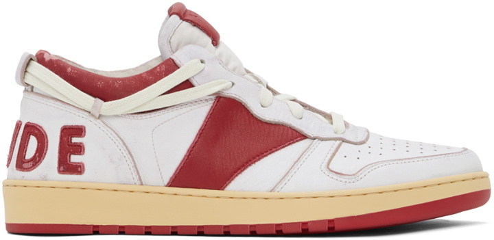 Photo: Rhude White & Red Rhecess Low Sneakers