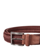 Orciani Burnt Linen Braided Belt