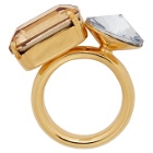 Dries Van Noten Gold Crystal Ring