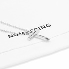 NUMBERING Men's Mini Screwdriver Cross Necklace in Silver