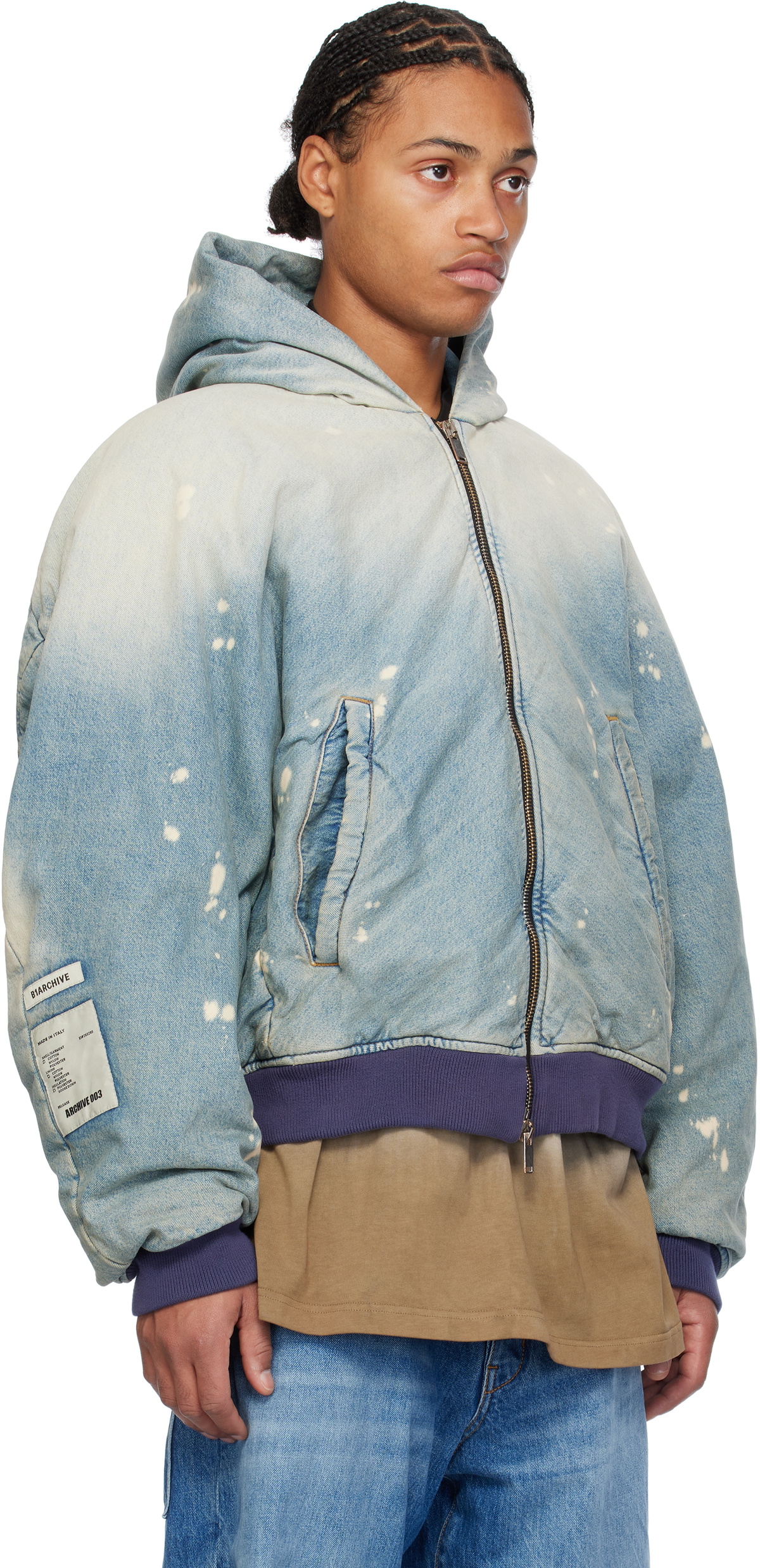 【archive】B-3 denim jacket boa 00S Y2K Dragon Ball x BREEZE Fashion Collection - Denim Boa Jacket (Kids