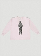 Graphic Print Long Sleeve T-Shirt in Pink