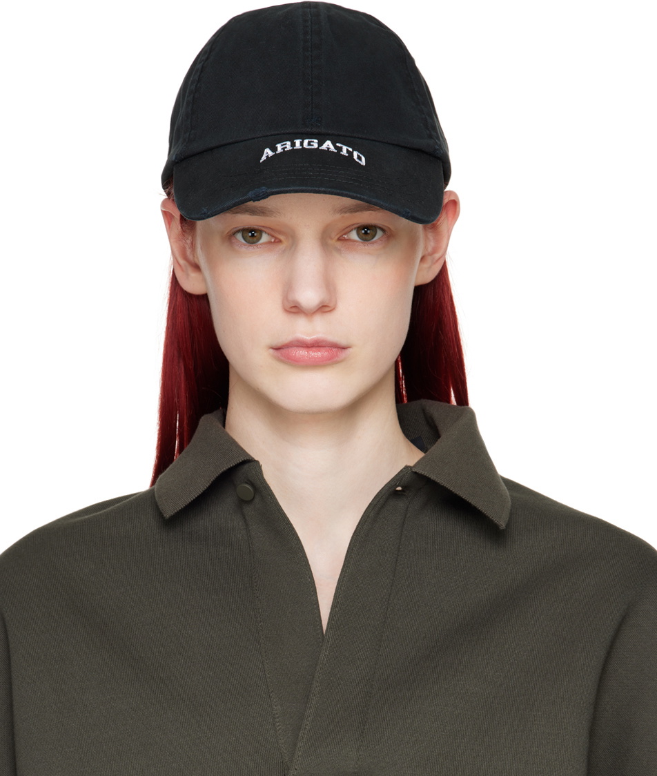 Axel Arigato Black Klein Distressed Cap