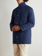Brunello Cucinelli - Shearling-Trimmed Shell Parka - Blue