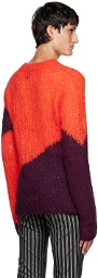 Anna Sui SSENSE Exclusive Orange & Purple Nuwave Sweater
