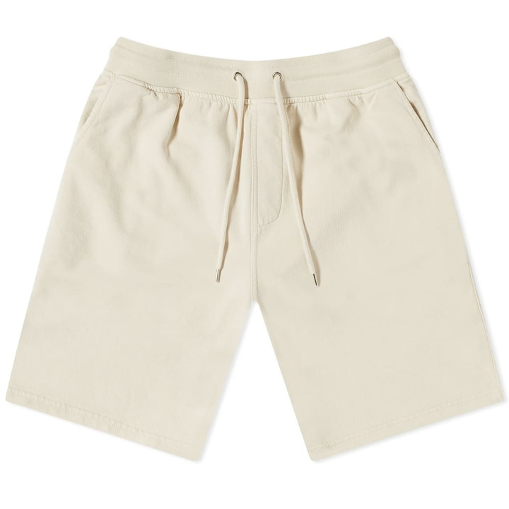 Photo: Colorful Standard Men's Classic Organic Sweat Shorts in Ivory White