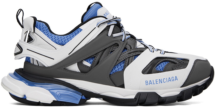 Photo: Balenciaga White & Blue Track Sneakers
