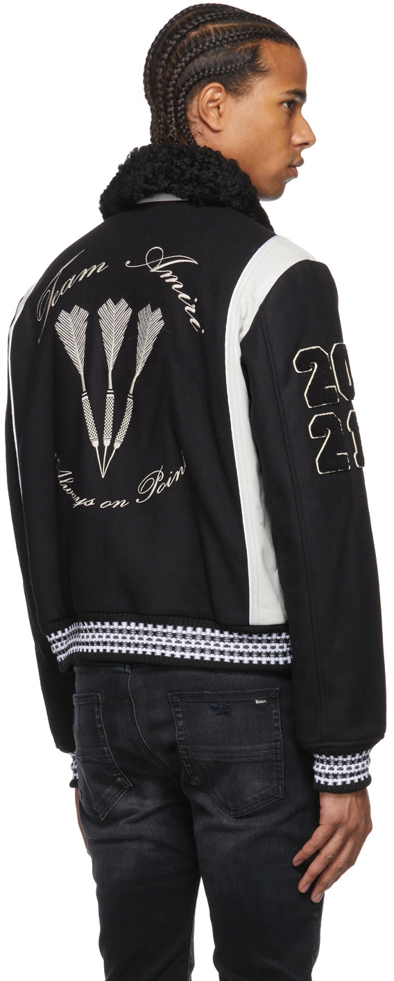 Amiri Black Always on Point Varsity Jacket – Balewink