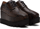 Stella McCartney Brown Limited-Edition Elyse Snake Platform Derbys