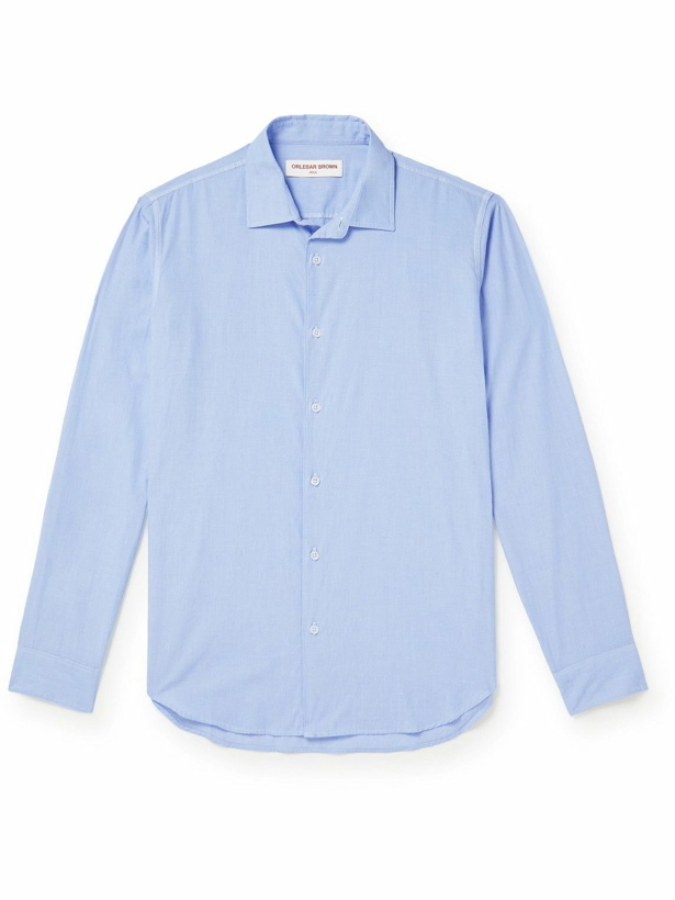 Photo: Orlebar Brown - Giles Cutaway-Collar Cotton Shirt - Blue