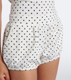 Posse Tommy polka-dot cotton-blend jersey shorts