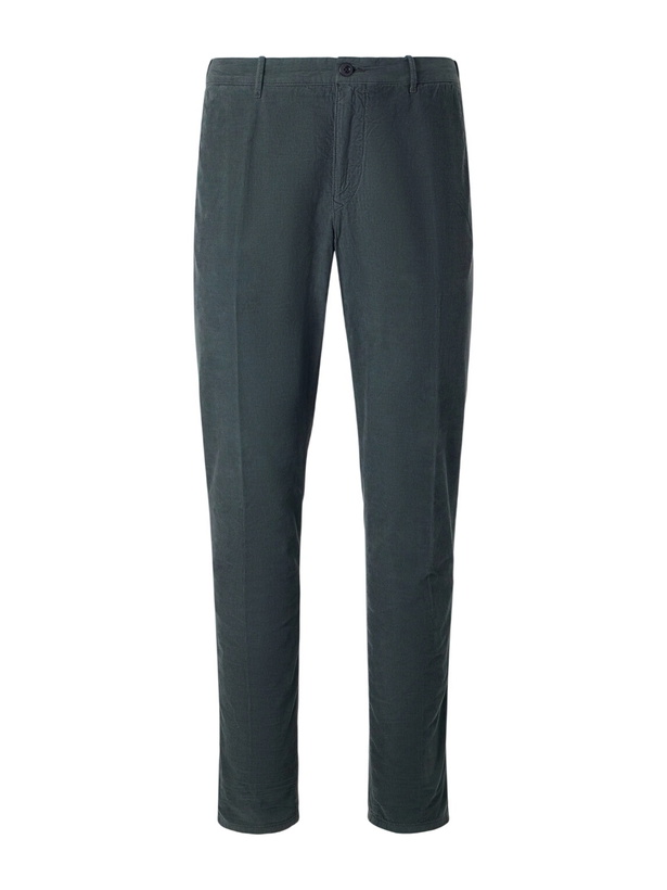 Photo: Slowear - Straight-Leg Cotton-Corduroy Trousers - Green