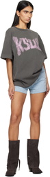 Ksubi Blue Rise N Hi Rollin Denim Shorts