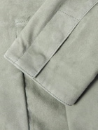 Stòffa - Suede Bomber Jacket - Green