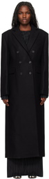 032c Black Portrait Wool Coat