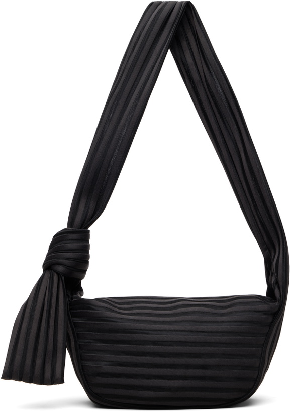 Photo: ISSEY MIYAKE Black Linear Knit 58 Bag