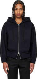 Simone Rocha Navy Embellished Hooded Zip Jacket