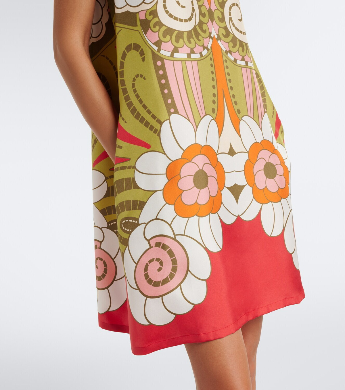 La DoubleJ Mini Swing printed silk minidress