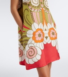 La DoubleJ Mini Swing printed silk minidress