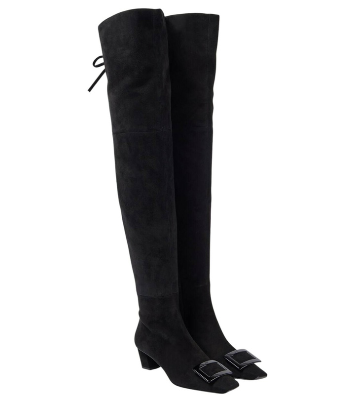 Photo: Roger Vivier Belle Vivier 45 suede over-the-knee boots