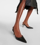 Manolo Blahnik Carolyne 70 leather slingback pumps
