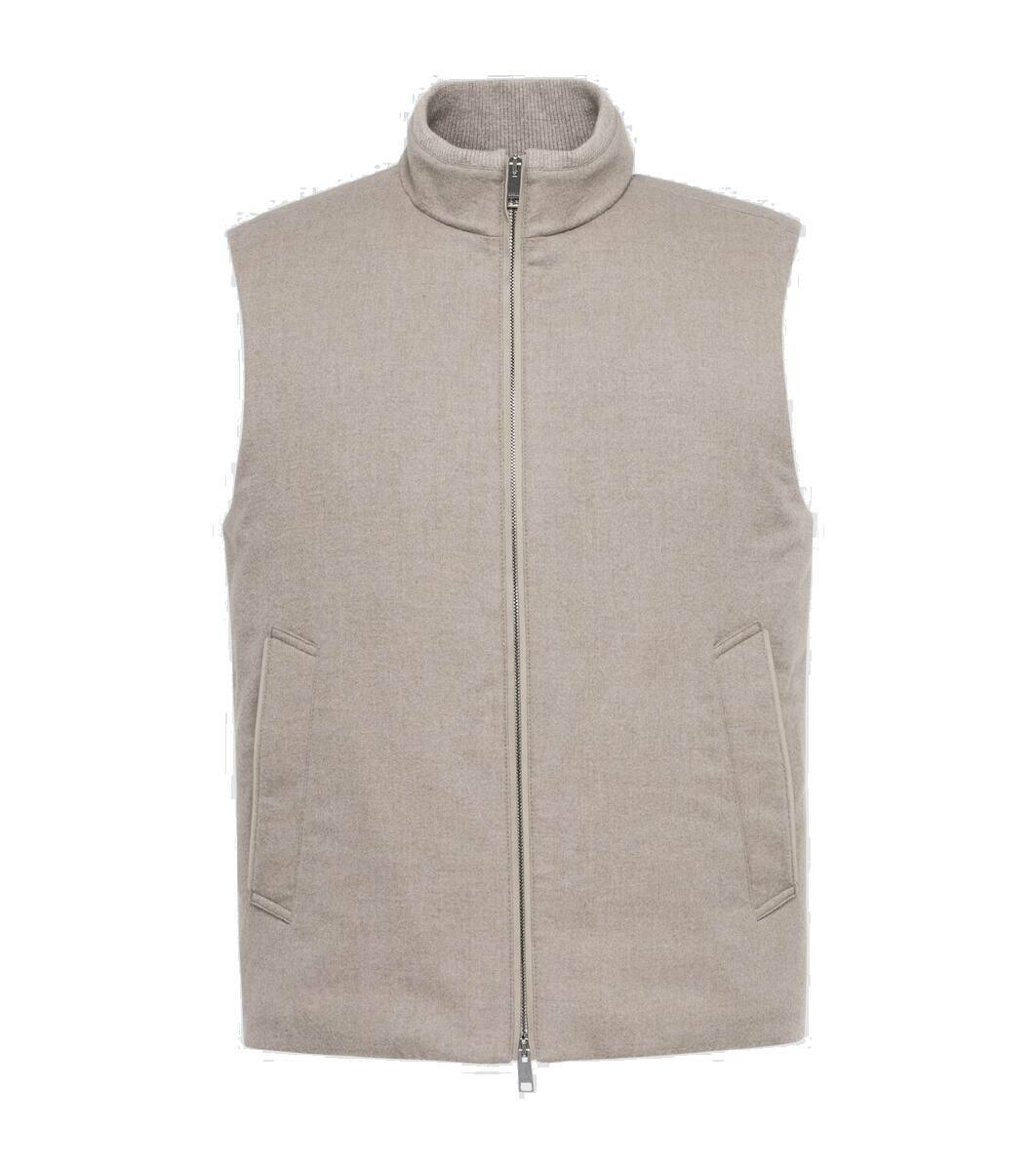【GIANNETTO】Linen Brown Gilet Size46 Zegna - Oasi Brown Linen Vest | Mitchell Stores