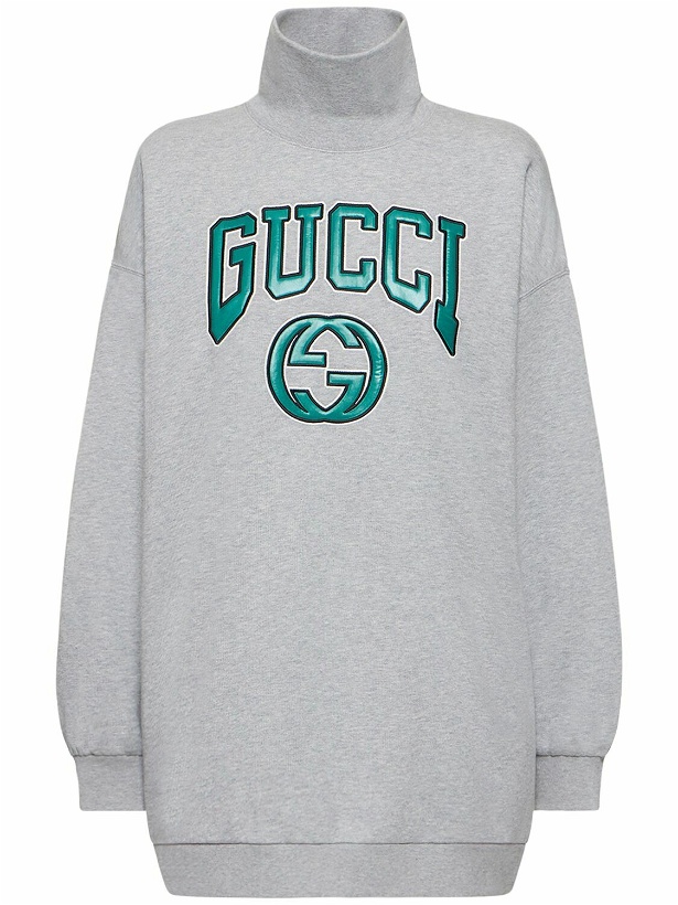 Photo: GUCCI - Cotton Sweatshirt W/ Embroidery