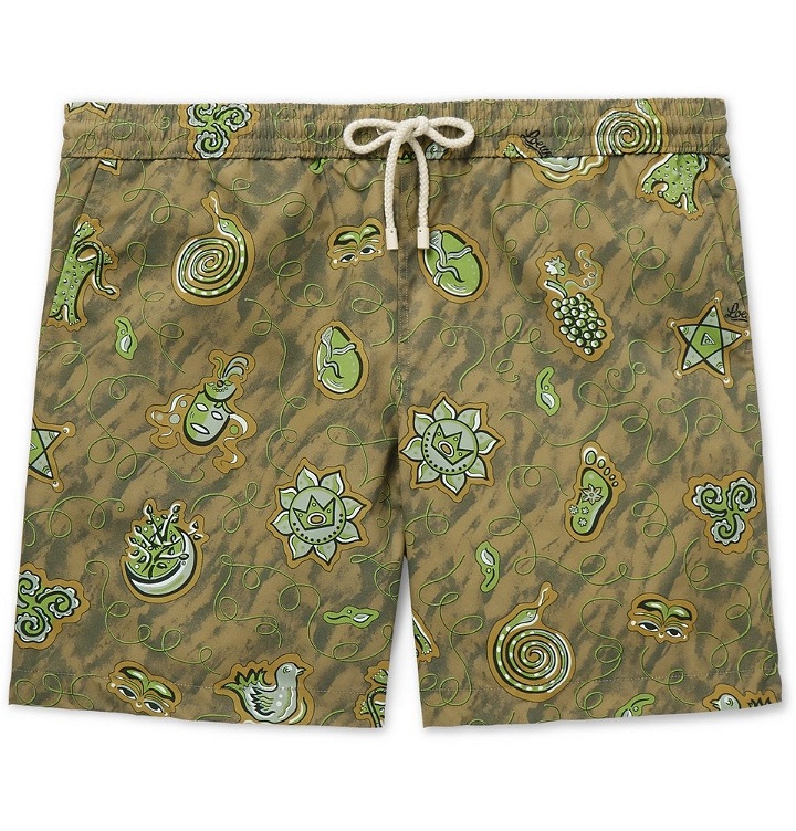 Photo: Loewe - Paula's Ibiza Mid-Length Printed Swim Shorts - Green