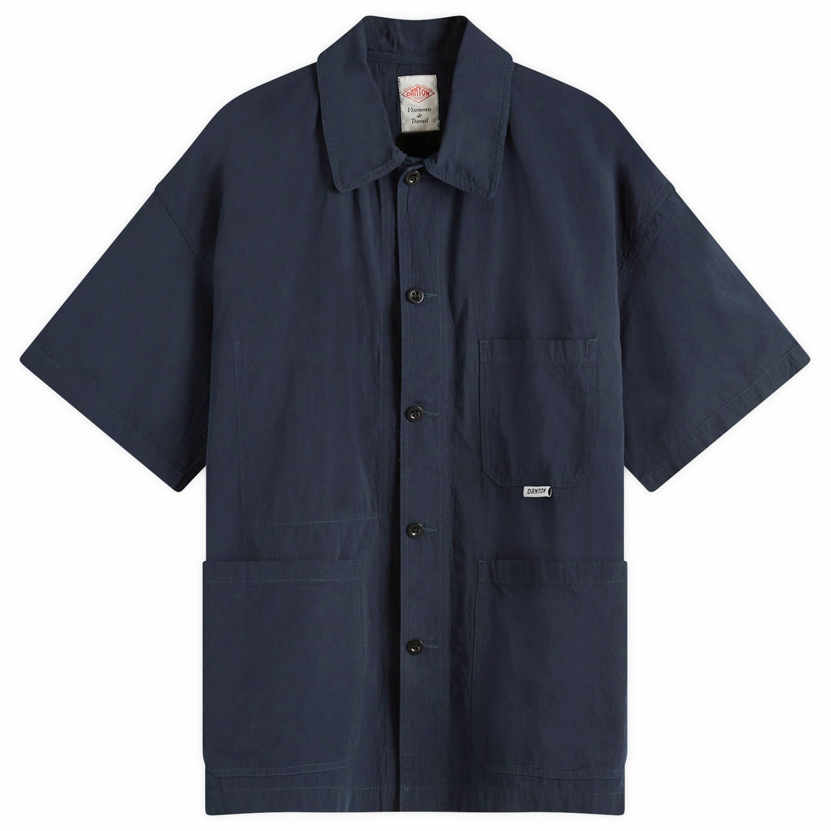 定価18,480円！DANTON COVERALL SHIRTS Danton Men's Coverall Short Sleeve Shirt in Navy Danton