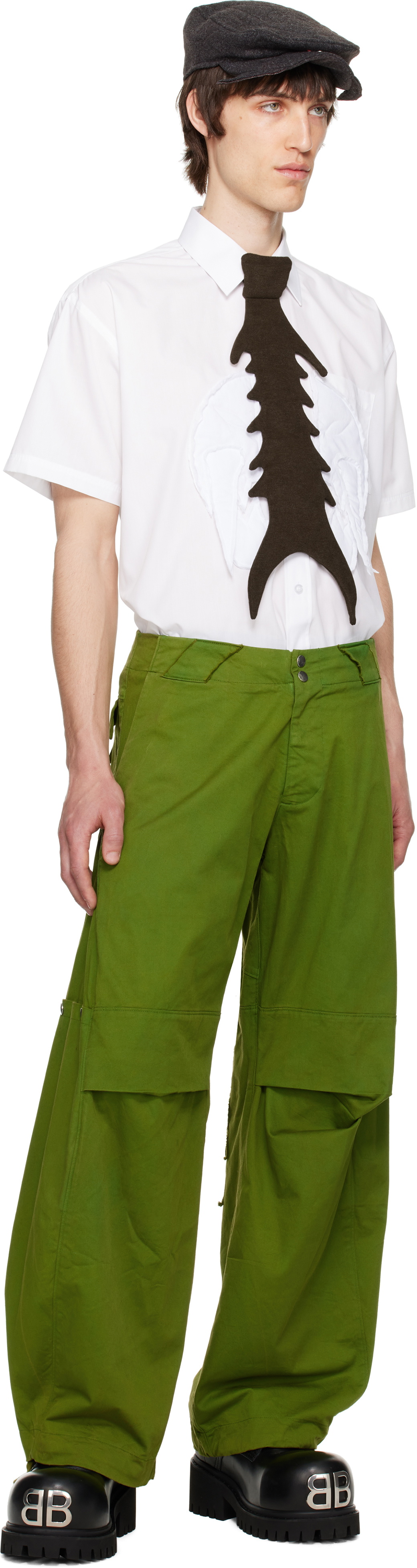 YAKU Green Battle Axe Cargo Pants