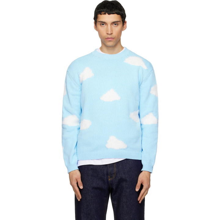 Photo: Moschino Blue Archive Cloud Organic Cotton Blend Sweater