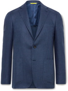 CANALI - Kei Slim-Fit Unstructured Cotton-Blend Blazer - Blue