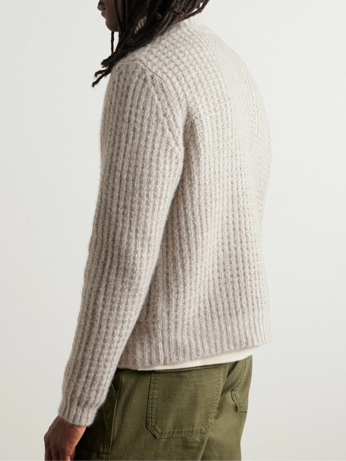 James Perse - Waffle-Knit Cashmere Cardigan - Neutrals