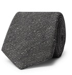 Canali - 8cm Textured Wool and Silk-Blend Tie - Gray