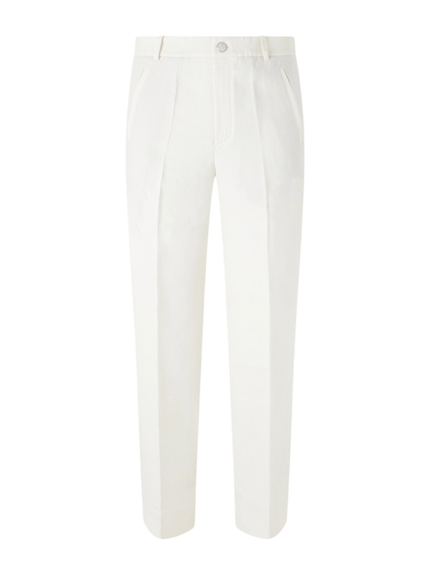 Photo: God's True Cashmere - Straight-Leg Linen-Twill Trousers - White