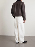 LOEWE - Shearling Trucker Jacket - Brown
