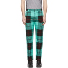 Charles Jeffrey Loverboy Green Custom Hamish Tartan Trousers