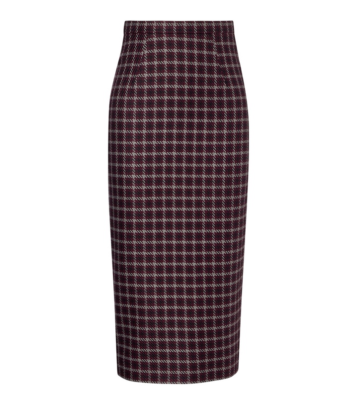 Photo: Emilia Wickstead Lorelei houndstooth genzianella pencil skirt