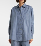 Leset Yoshi striped cotton-blend twill shirt