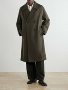 LEMAIRE - Double-Breasted Wool and Alpaca-Blend Felt Coat - Brown
