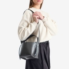 F/CE. Women's Tech Leather Bucket Shoulder Bag in Grey 