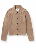 AMI PARIS - Suede Overshirt - Neutrals